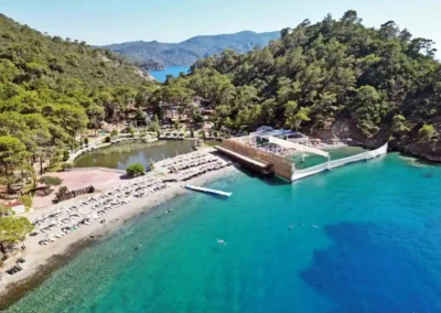 Fethiye bayanlar plajı kuş bakışı