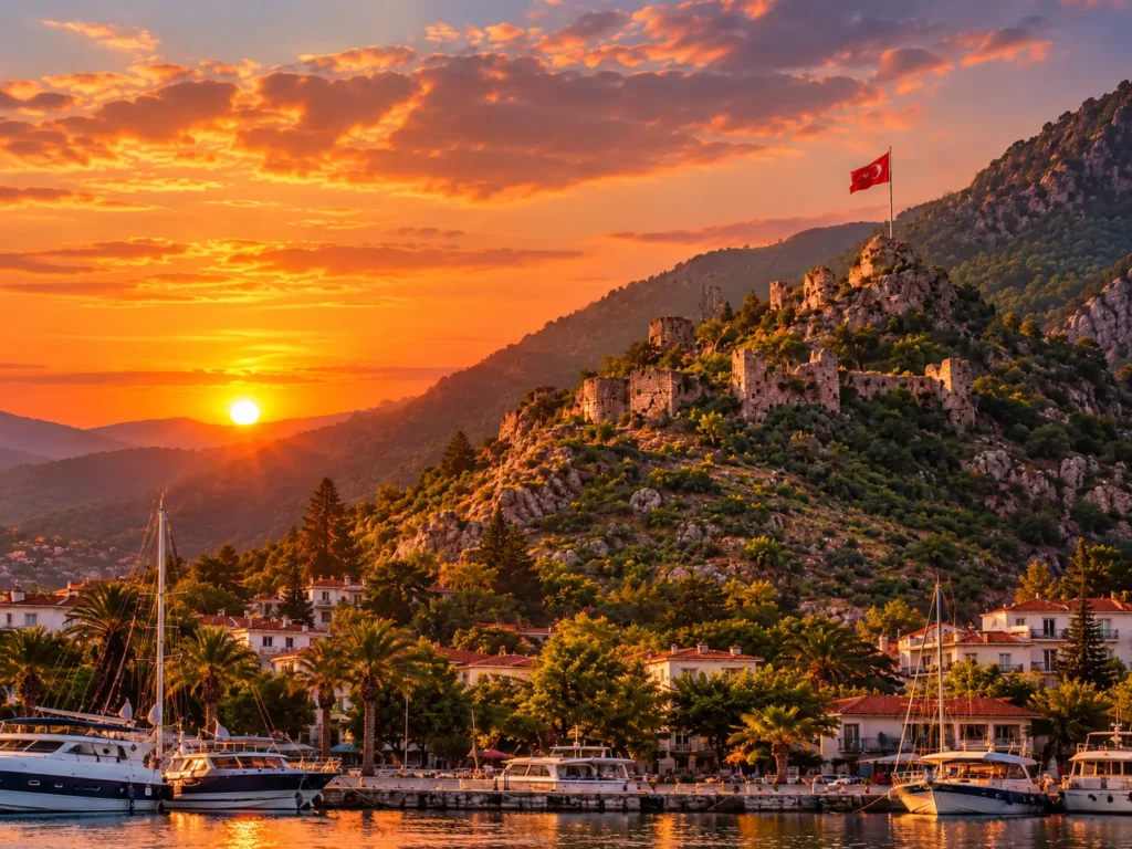 Fethiye Kalesi Çevresinde Gün Batımı