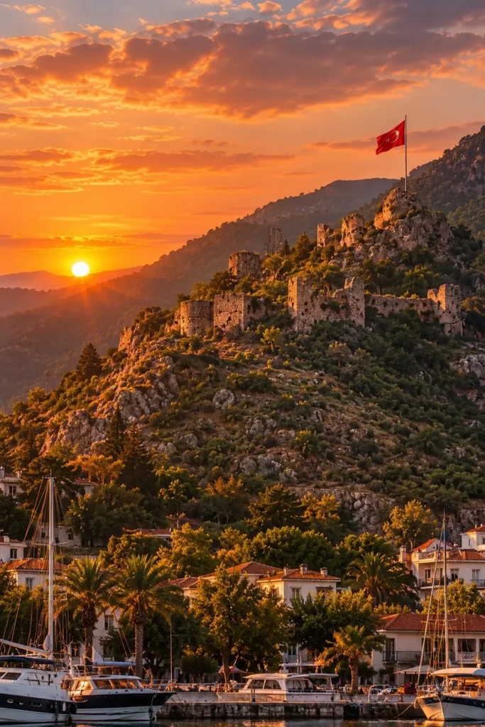 Fethiye Kalesi Çevresinde Gün Batımı